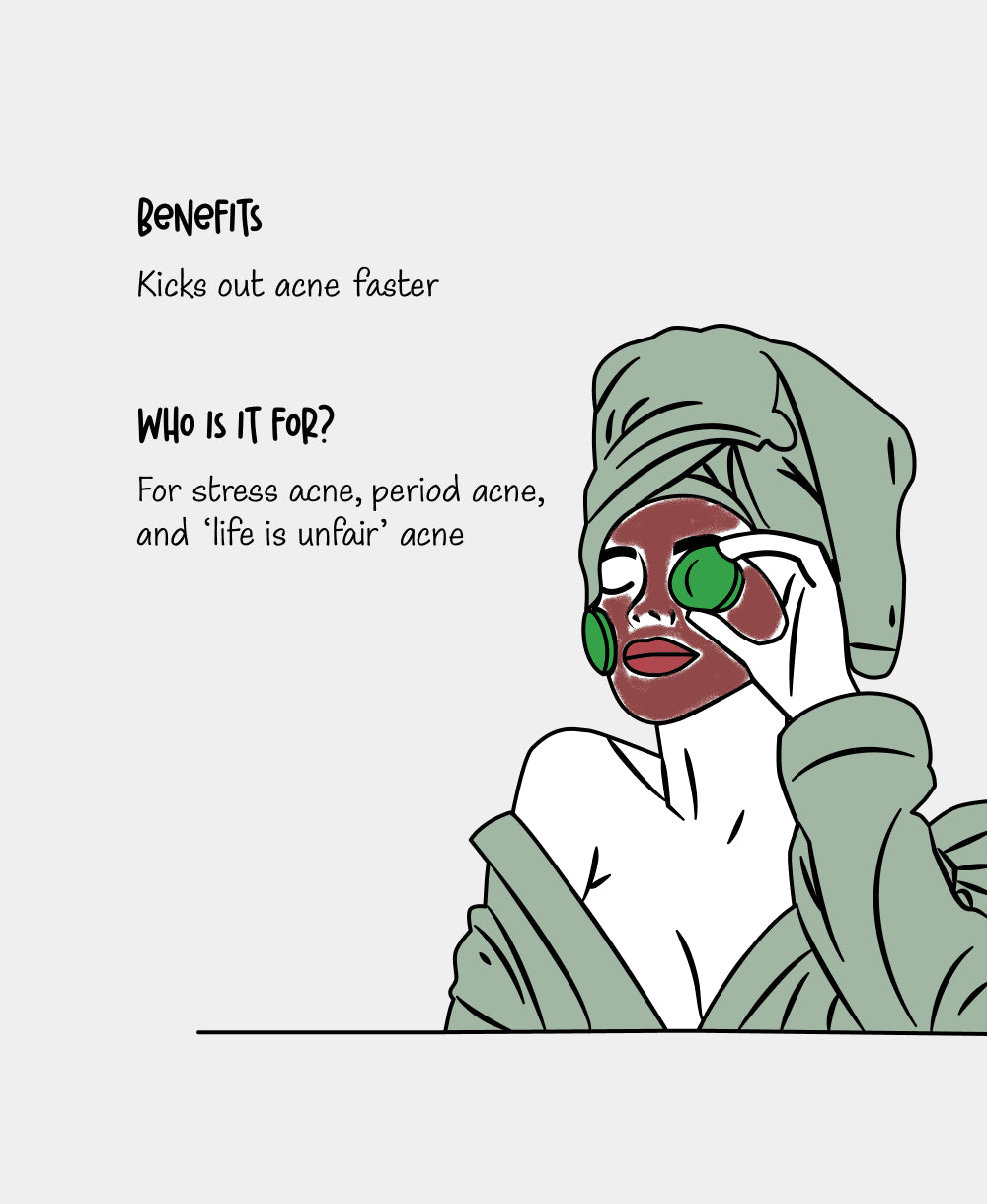 illustration Of A Person With Anti Acne Face Mask Talking About Benefits Of Yesterday Anti Acne Face Mask