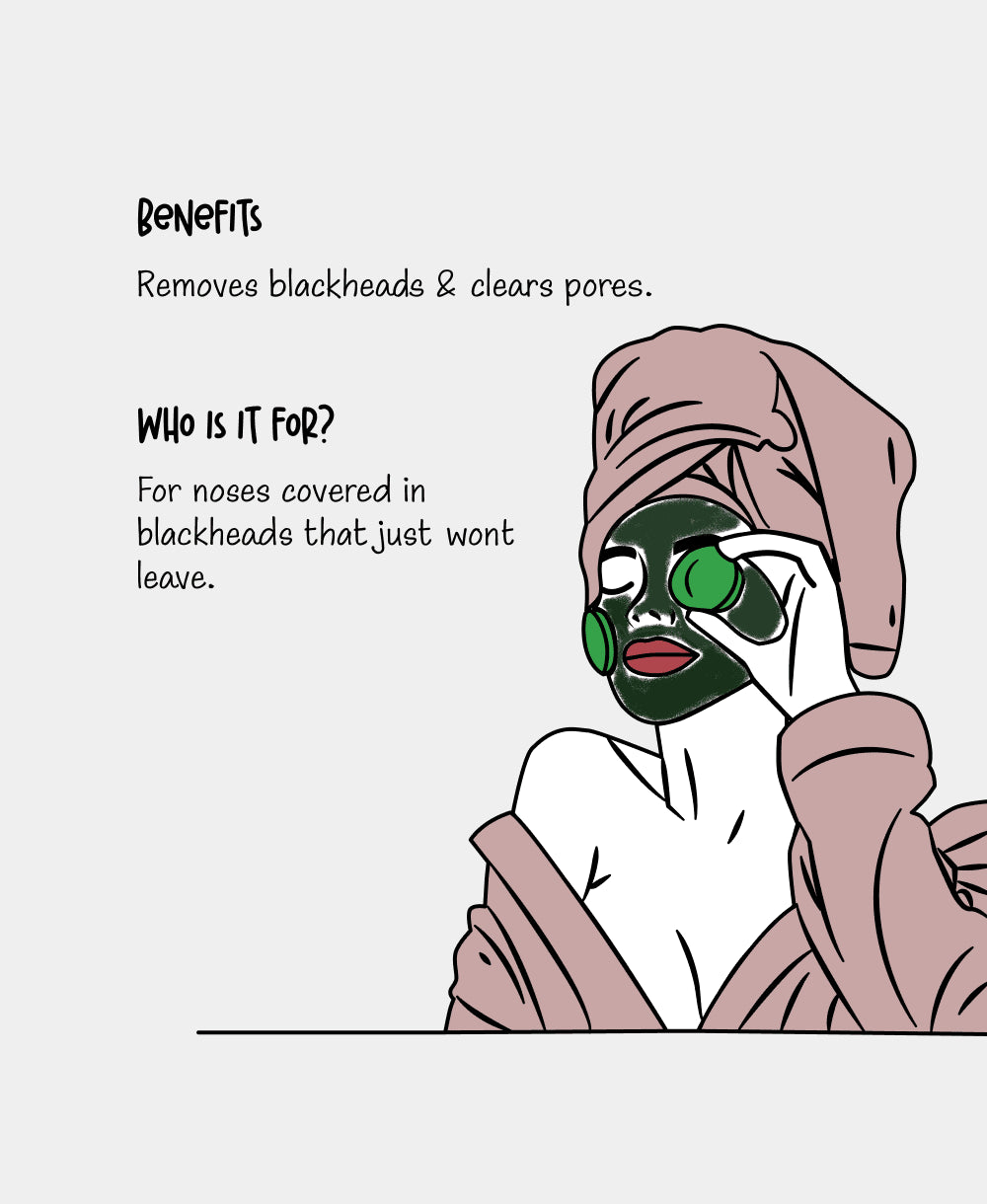 illustration Of A Person With Blackheads Removal Face Mask Talking About Benefits Of Yesterday Blackheads Removal Face Mask