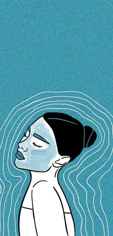 Mobile Background Banner Containing A Women With A Face Mask 